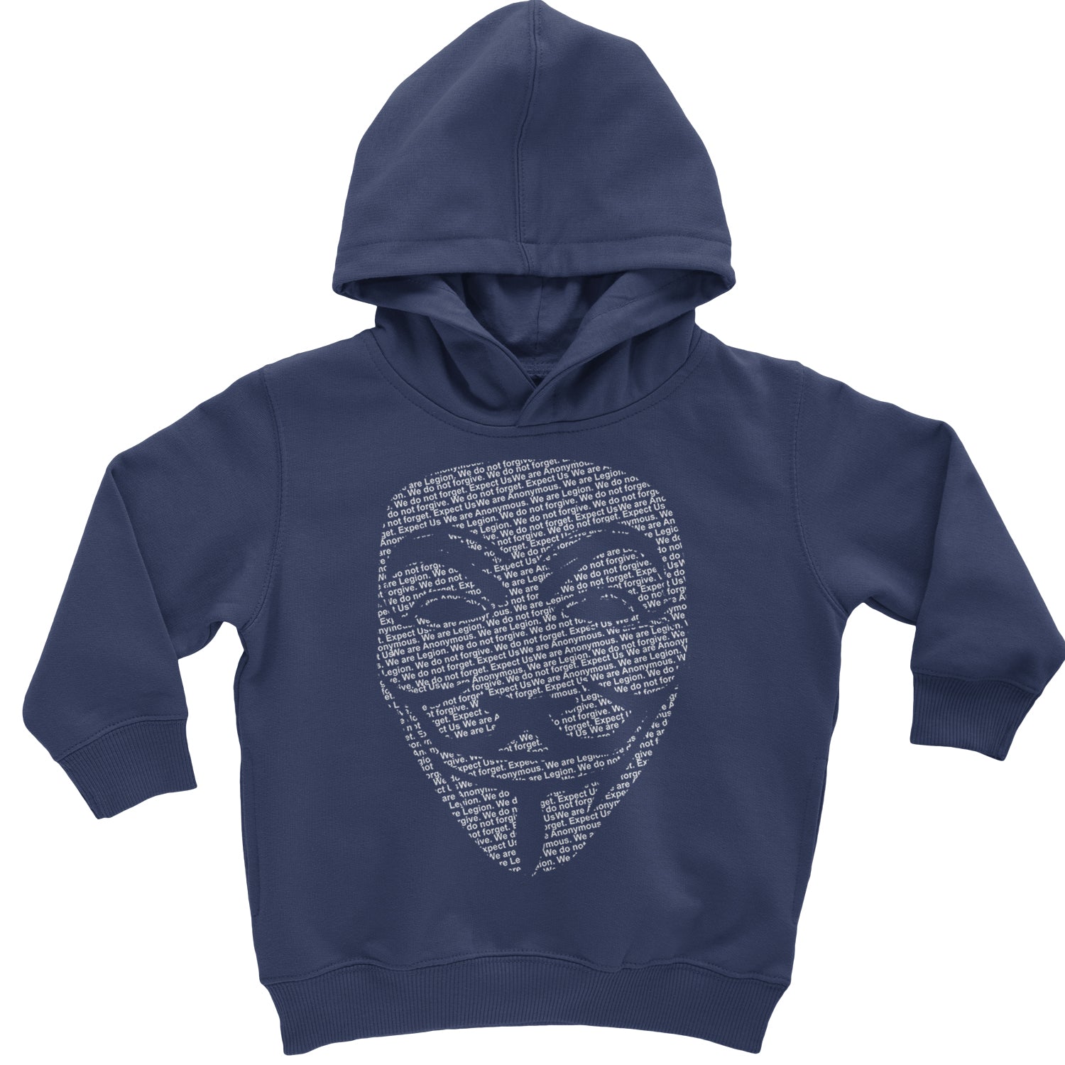 V For Vendetta Anonymous Mask Toddler Hoodie And Infant Fleece Romper Navy Blue