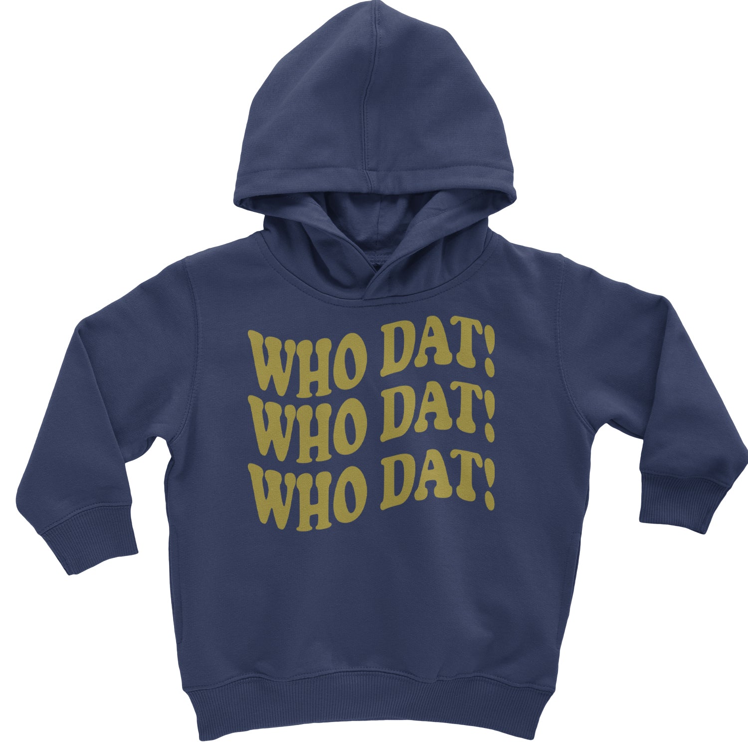 Who Dat Wavy Design Who Dat Nation Toddler Hoodie And Infant Fleece Romper Navy Blue