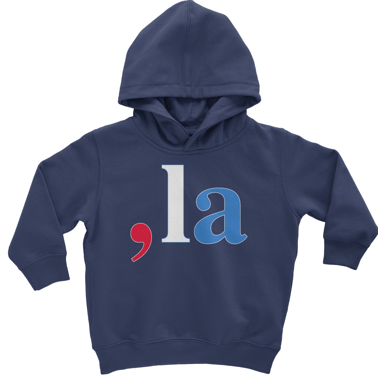 Comma-La - Support Kamala Harris For President 2024 Toddler Hoodie And Infant Fleece Romper Navy Blue