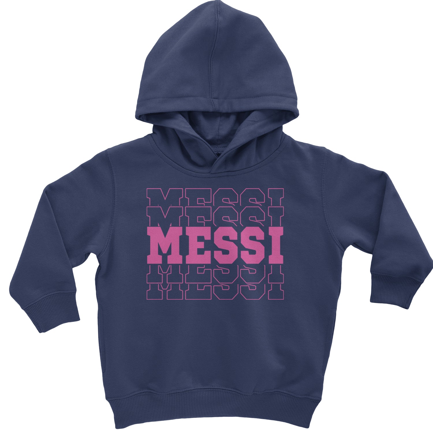 Messi Miami Futbol Toddler Hoodie And Infant Fleece Romper Navy Blue