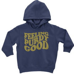 Feeling Purdy Good San Francisco Toddler Hoodie And Infant Fleece Romper Navy Blue