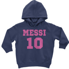 Messi World Soccer Futbol Messiami Toddler Hoodie And Infant Fleece Romper Navy Blue