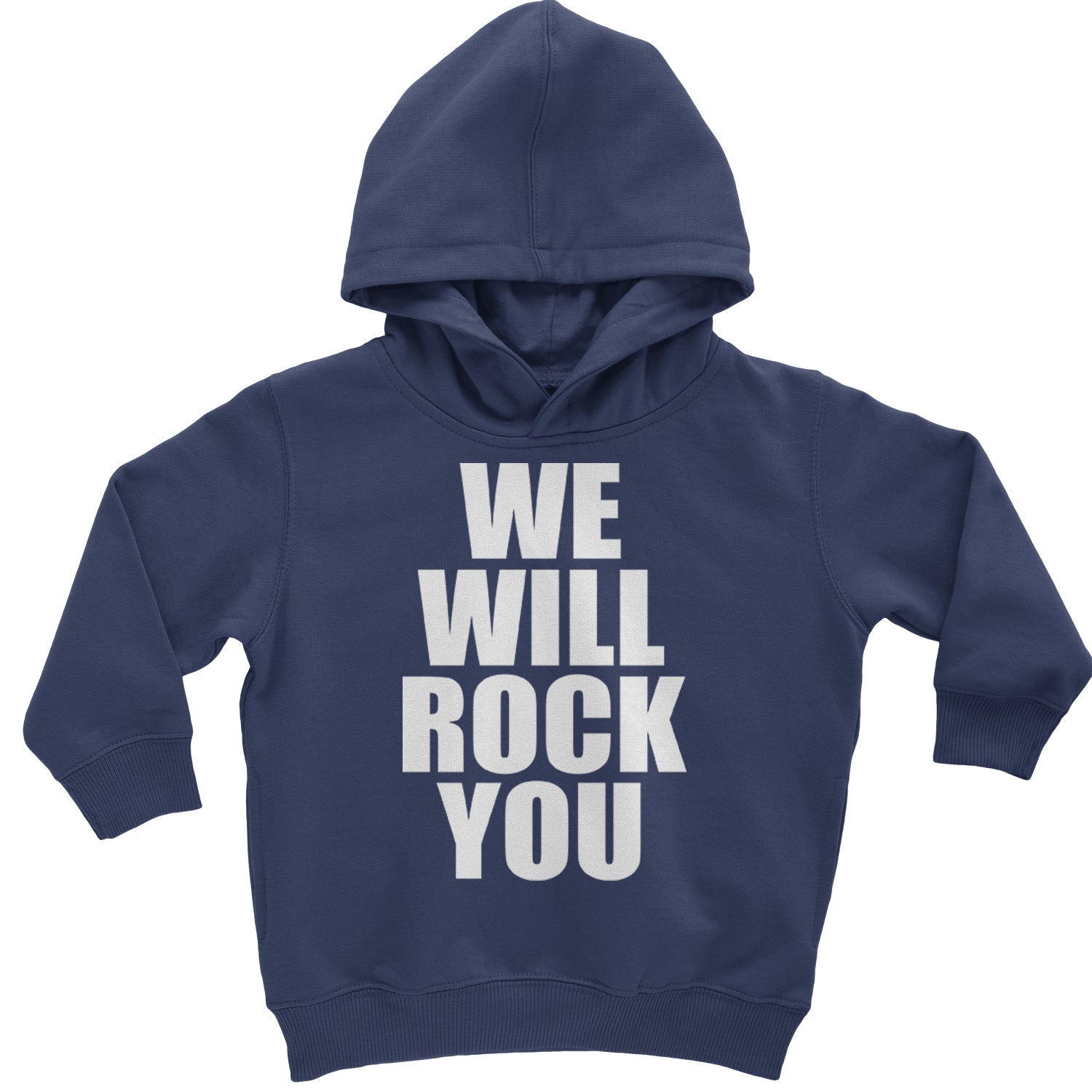 We Will Rock You Toddler Hoodie And Infant Fleece Romper Navy Blue