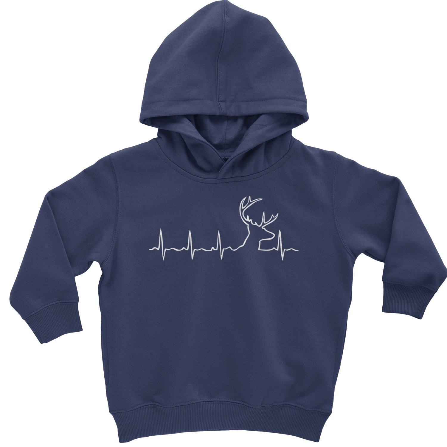 Hunting Heartbeat Deer Hunter Buck Stag Antlers  Toddler Hoodie And Infant Fleece Romper Black