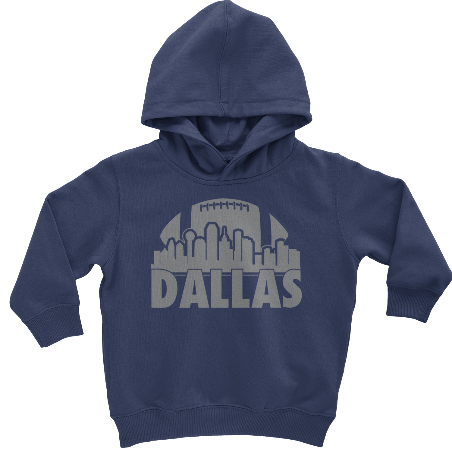 Dallas Texas Skyline Toddler Hoodie And Infant Fleece Romper Navy Blue