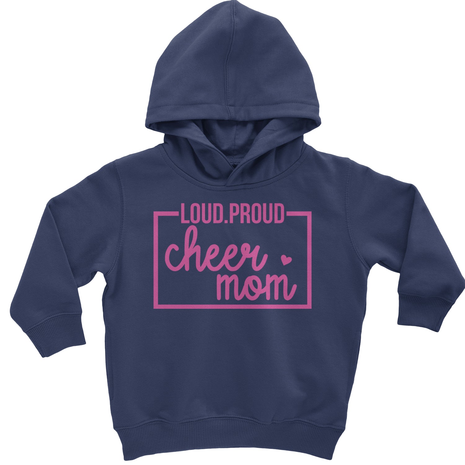 Loud Proud Cheerleader Mom Toddler Hoodie And Infant Fleece Romper Black