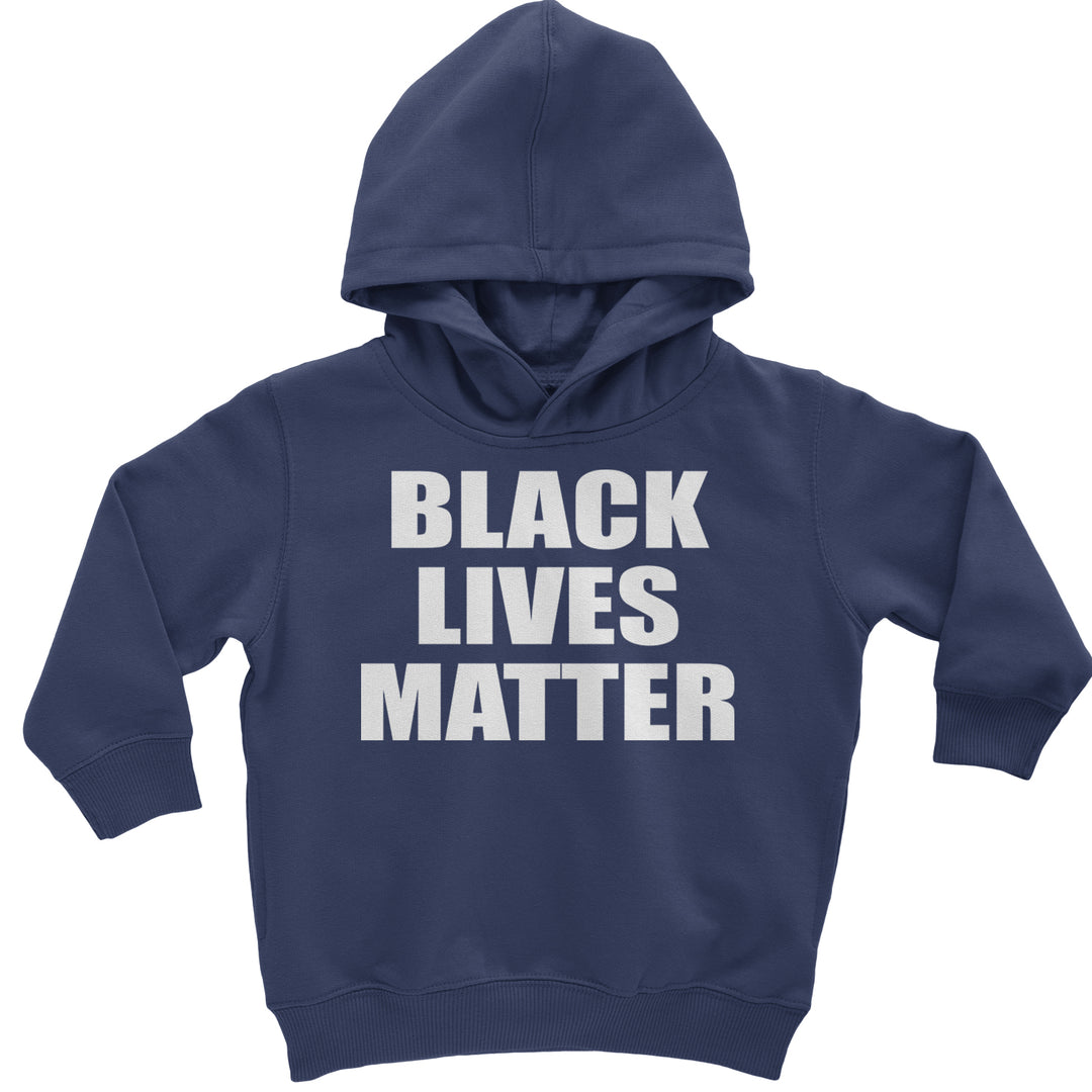 Black Lives Matter BLM Toddler Hoodie And Infant Fleece Romper Navy Blue