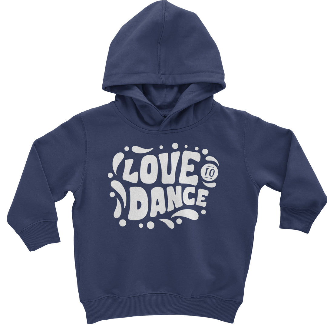 Love To Dance Toddler Hoodie And Infant Fleece Romper Navy Blue
