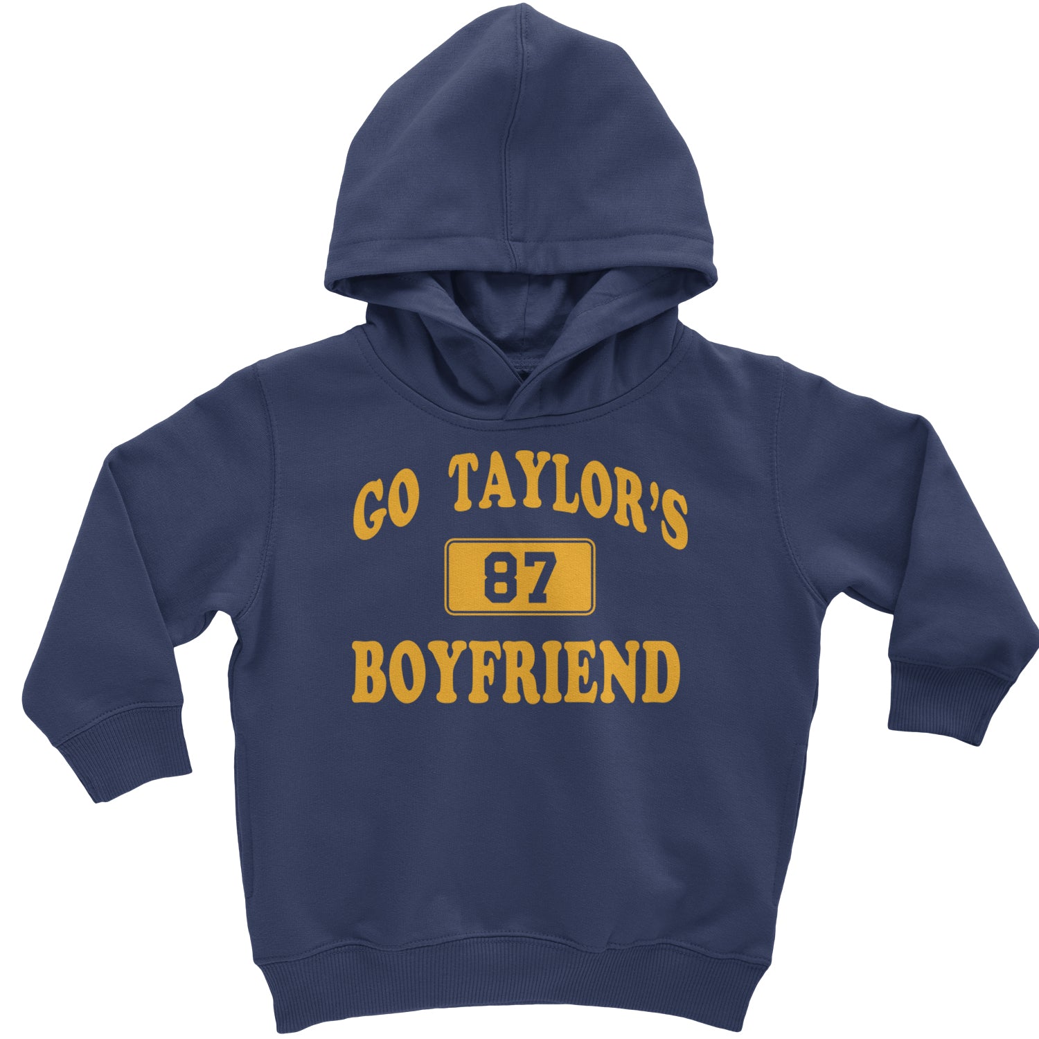 Go Taylor's Boyfriend Kansas City Toddler Hoodie And Infant Fleece Romper Navy Blue