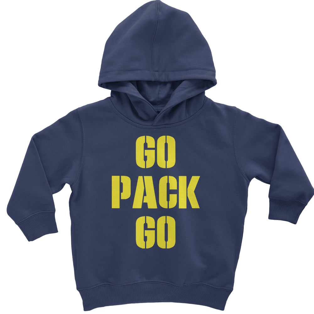 Go Pack Go Green Bay Toddler Hoodie And Infant Fleece Romper Navy Blue