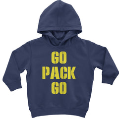 Go Pack Go Green Bay Toddler Hoodie And Infant Fleece Romper Navy Blue