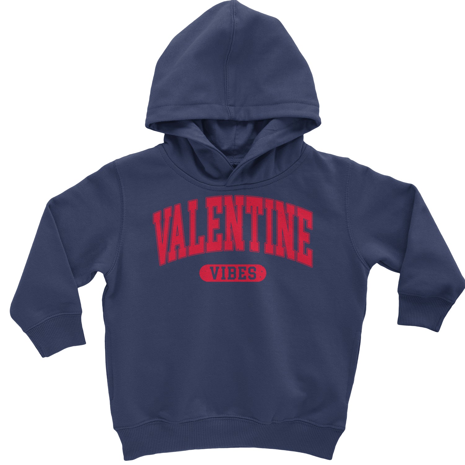 Valentines Vibes Toddler Hoodie And Infant Fleece Romper Navy Blue