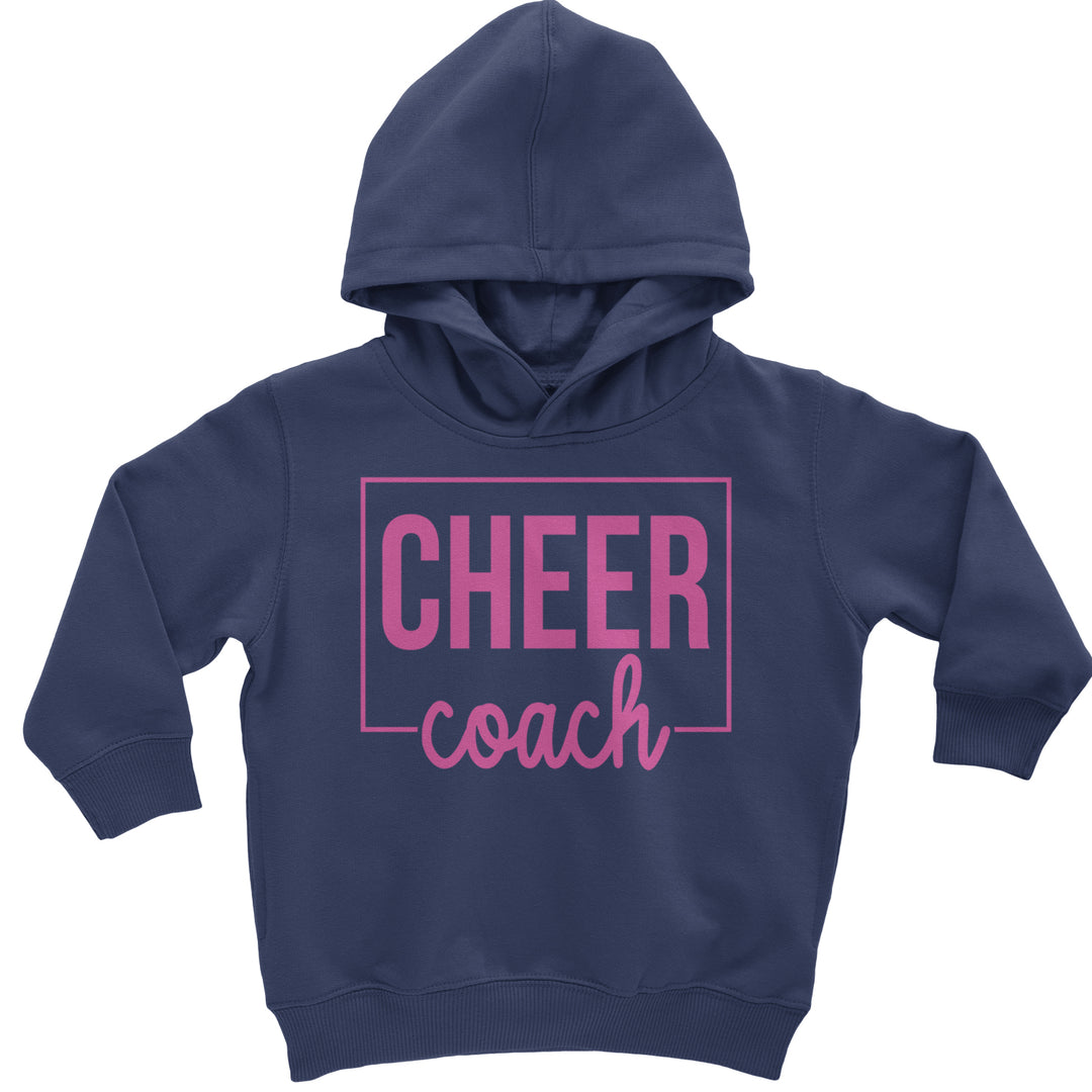 Cheer Coach Cheerleader Toddler Hoodie And Infant Fleece Romper Navy Blue