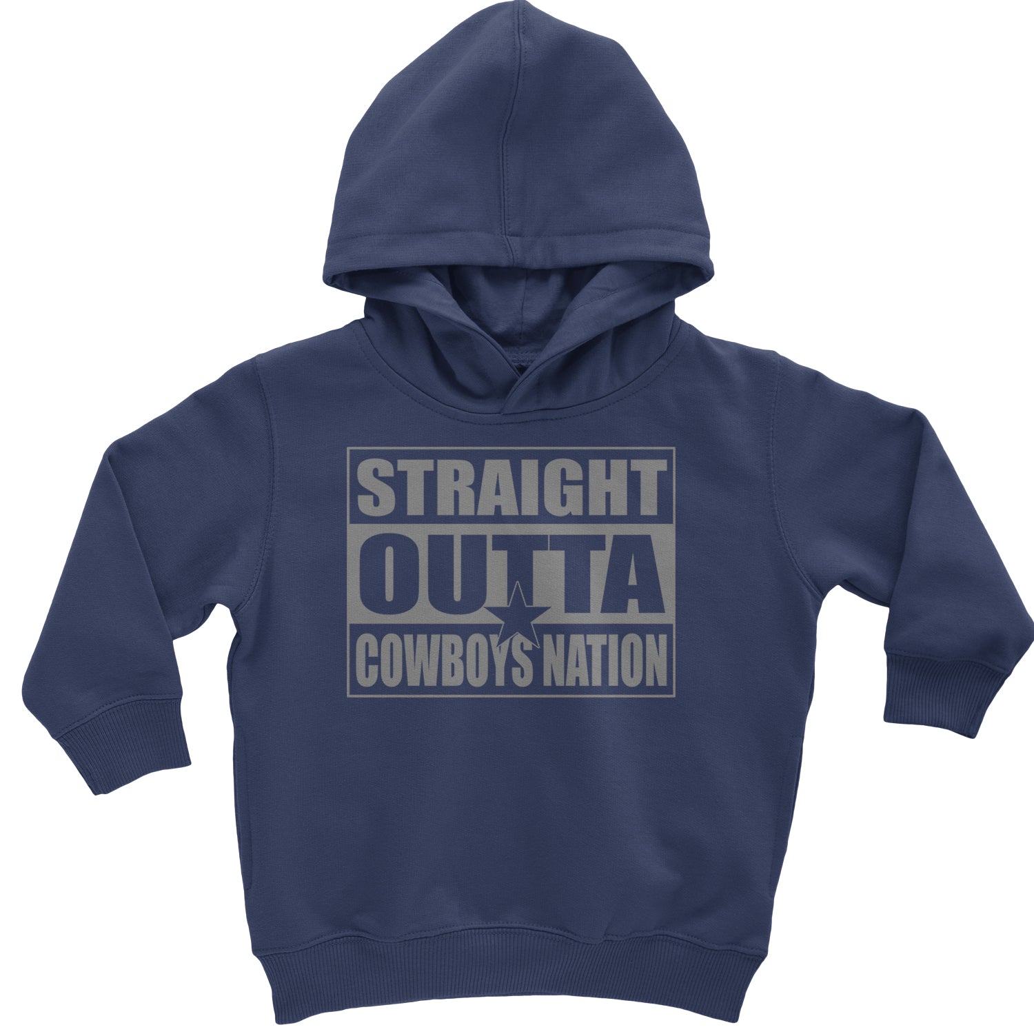 Straight Outta Cowboys Nation   Toddler Hoodie And Infant Fleece Romper Navy Blue