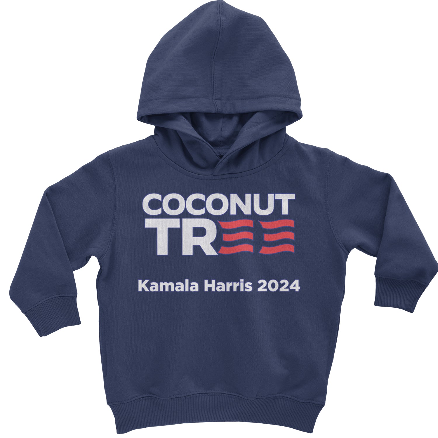 Coconut Tree - Support Kamala Harris For President 2024 Toddler Hoodie And Infant Fleece Romper Navy Blue