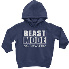 Activated Beast Mode Workout Gym Clothing Toddler Hoodie And Infant Fleece Romper Navy Blue