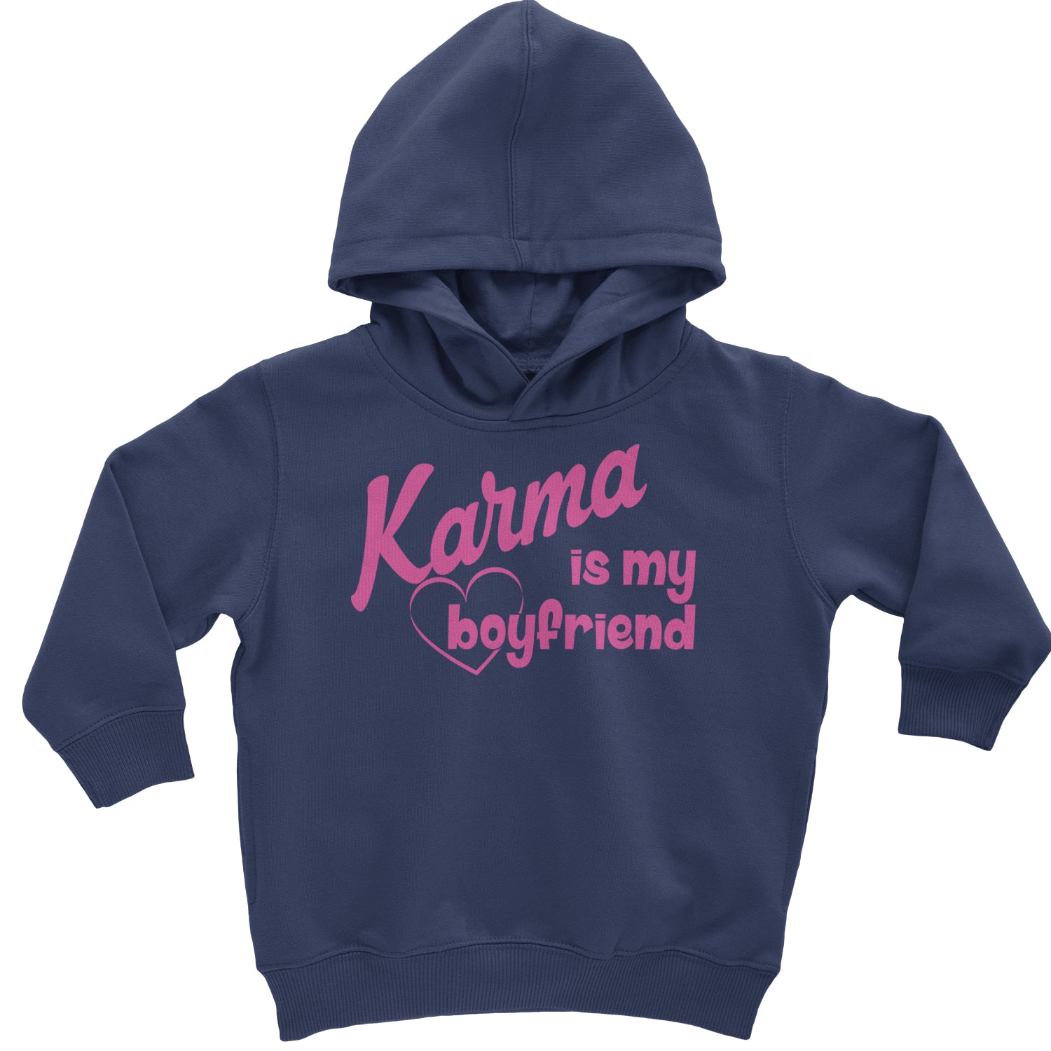 Karma Is My Boyfriend Midnight Eras  Toddler Hoodie And Infant Fleece Romper Navy Blue