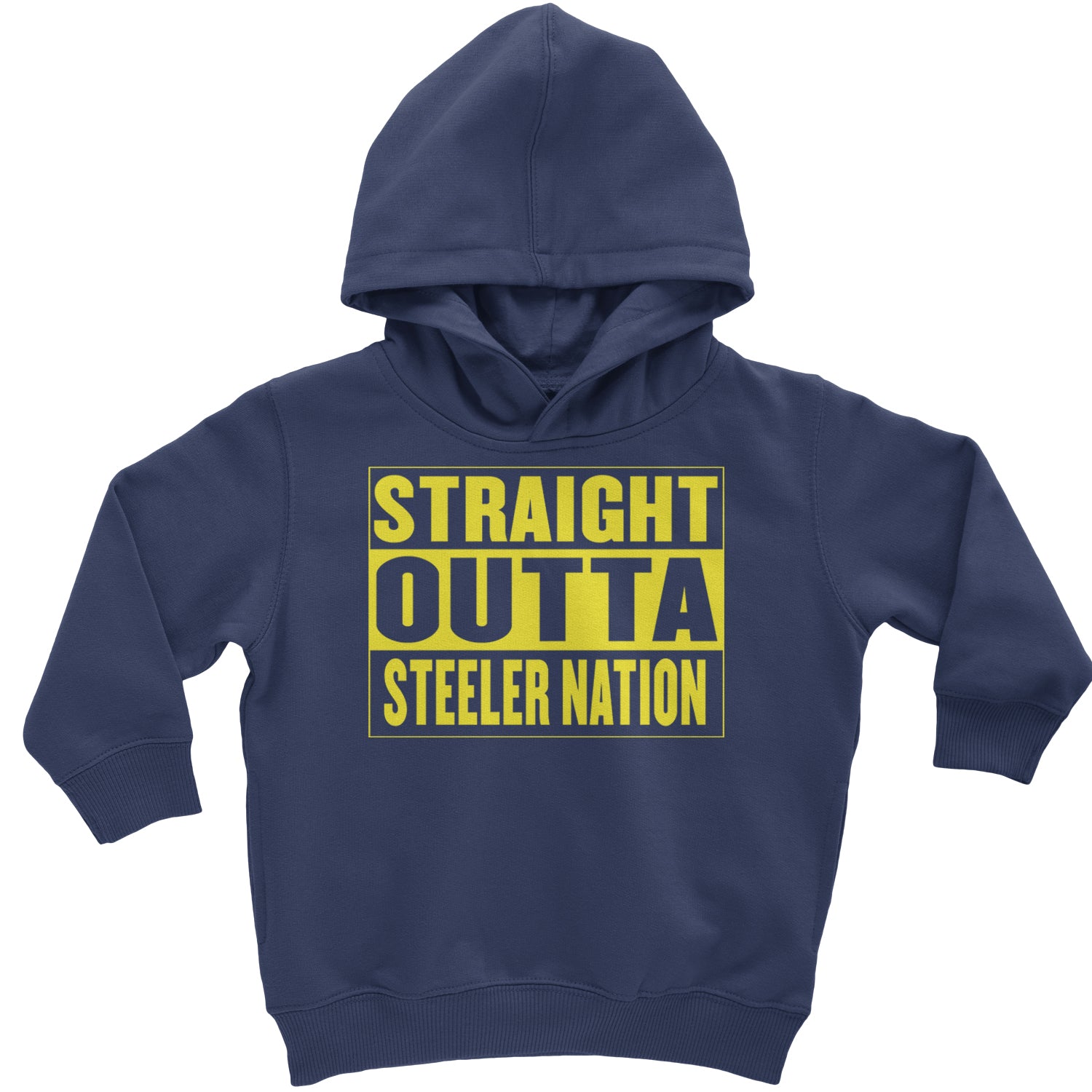 Straight Outta Steeler Nation Football  Toddler Hoodie And Infant Fleece Romper Black