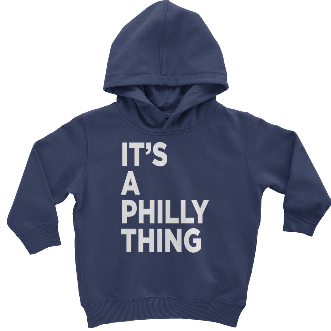 PHILLY It's A Philly Thing Toddler Hoodie And Infant Fleece Romper Navy Blue