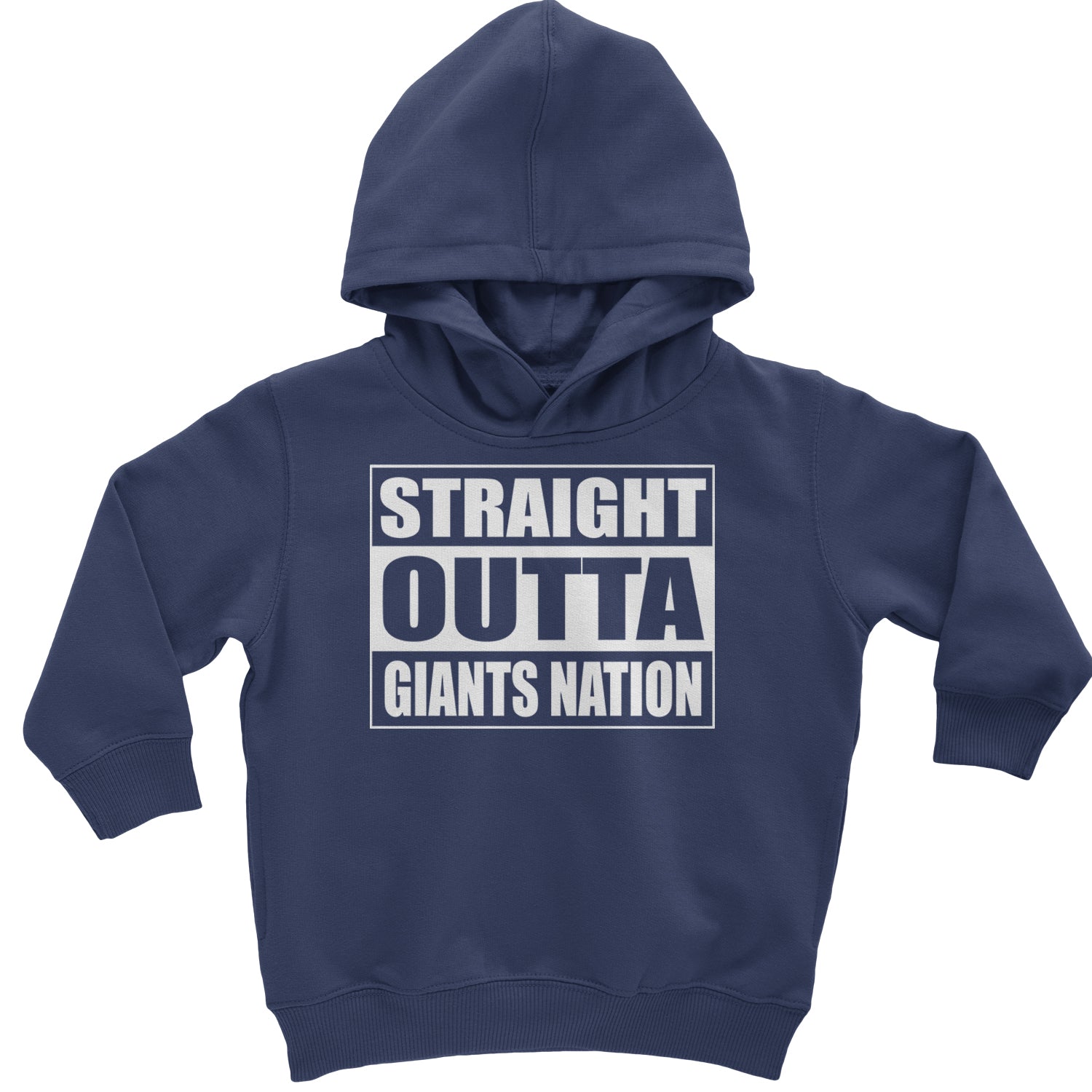 Straight Outta Giants Nation   Toddler Hoodie And Infant Fleece Romper Navy Blue