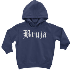 Bruja Gothic Spanish Witch Toddler Hoodie And Infant Fleece Romper Navy Blue
