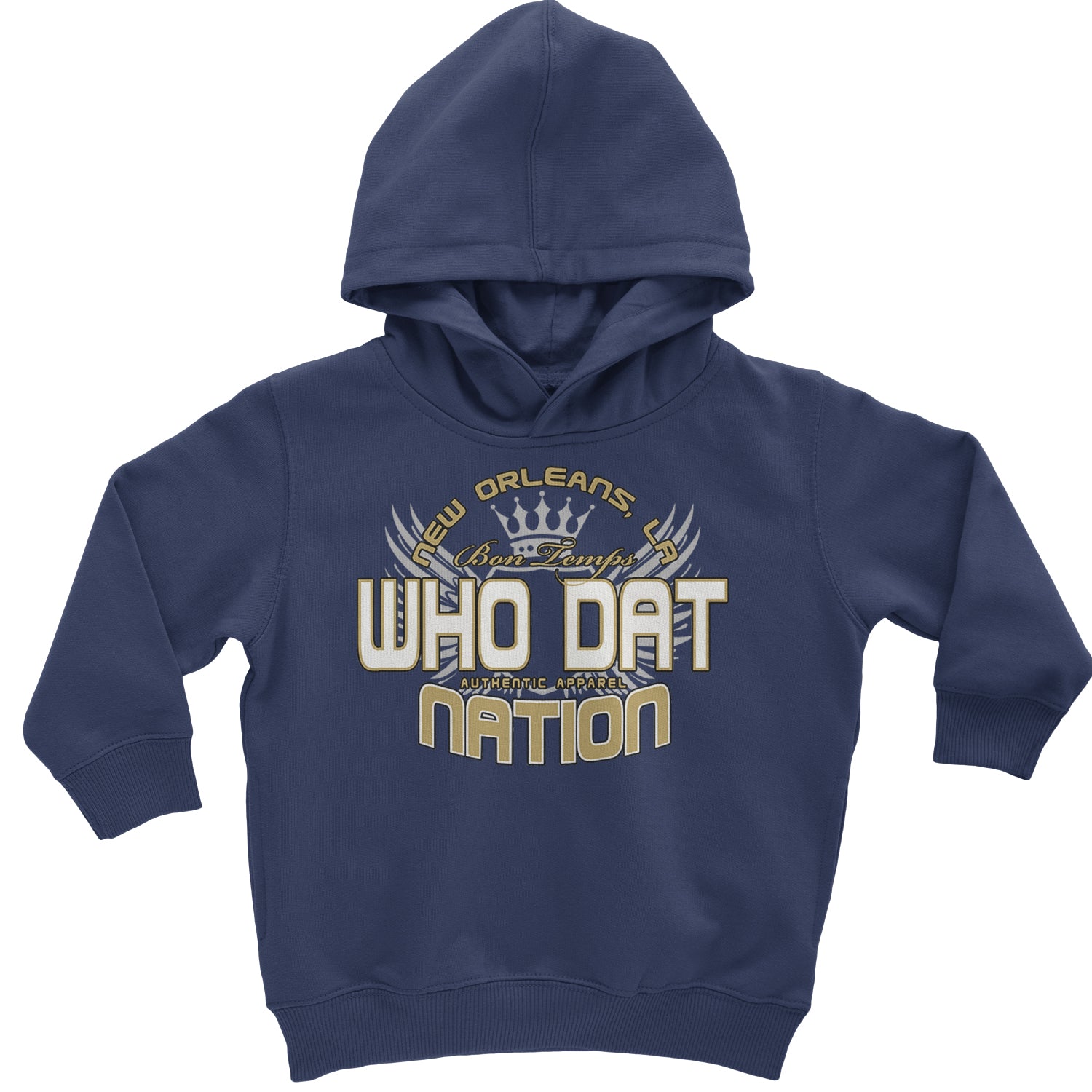 Who Dat Nation New Orleans (Color) Toddler Hoodie And Infant Fleece Romper Black