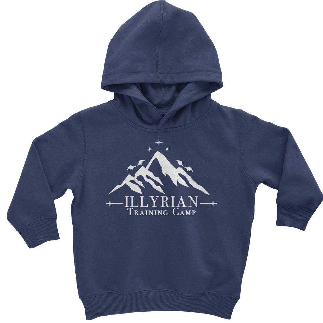 Illyrian Training Camp Night Court Toddler Hoodie And Infant Fleece Romper Navy Blue