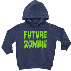 Future Zombie Horror Toddler Hoodie And Infant Fleece Romper Navy Blue