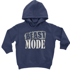 Beast Mode Training Gym Workout graphic on Toddler Hoodie and Baby Fleece Onesie in Navy Blue