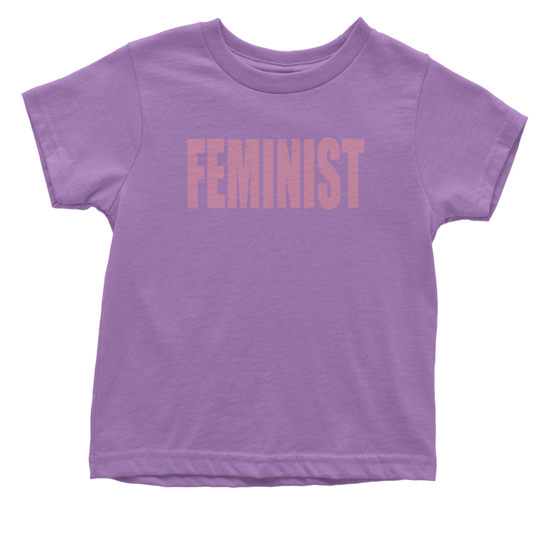 Feminist (Pink Print) Infant One-Piece Romper Bodysuit and Toddler T-shirt Lavender