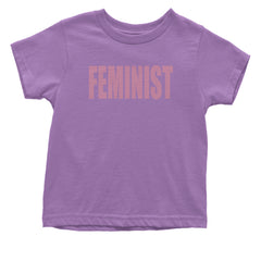 Feminist (Pink Print) Infant One-Piece Romper Bodysuit and Toddler T-shirt Lavender