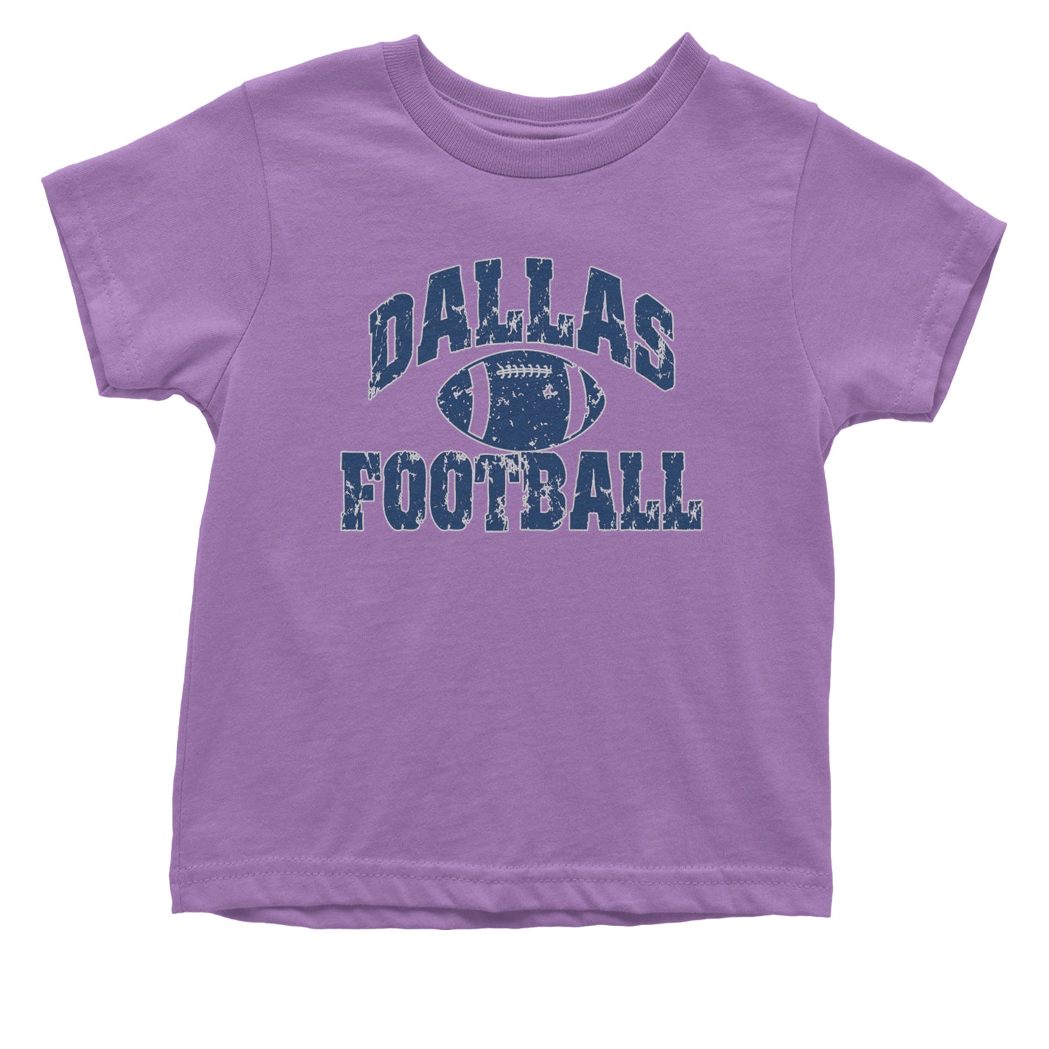 Dallas Distressed Football Infant One-Piece Romper Bodysuit and Toddler T-shirt Lavender