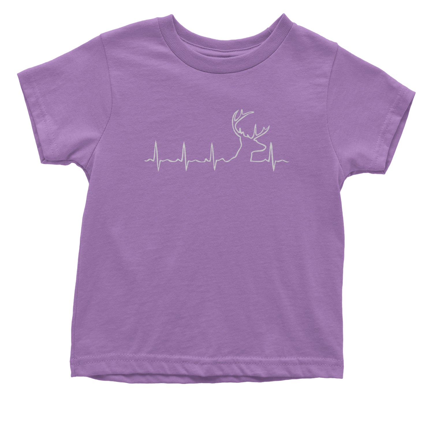 Hunting Heartbeat Deer Hunter Buck Stag Antlers  Infant One-Piece Romper Bodysuit and Toddler T-shirt Lavender