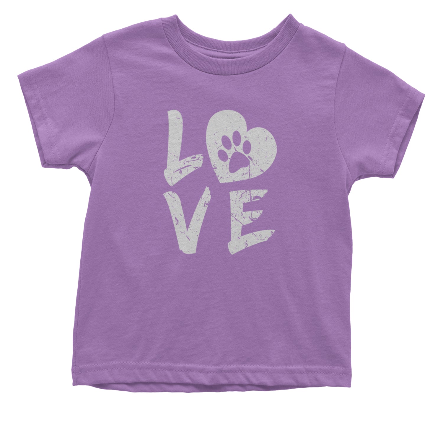 I Love My Dog Paw Print  Infant One-Piece Romper Bodysuit and Toddler T-shirt Lavender