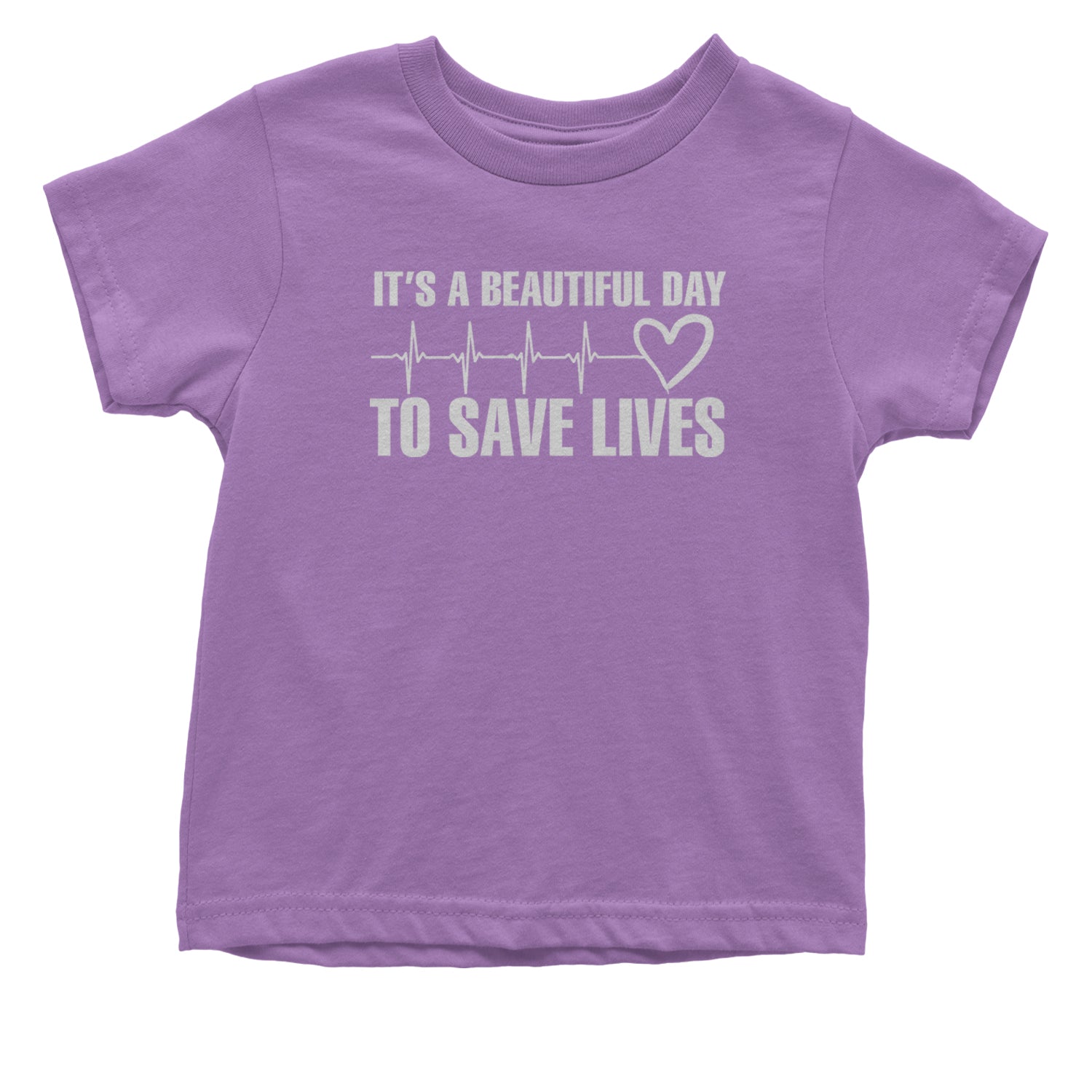 It's A Beautiful Day To Save Lives Nurse Doctor EKG Infant One-Piece Romper Bodysuit and Toddler T-shirt Lavender