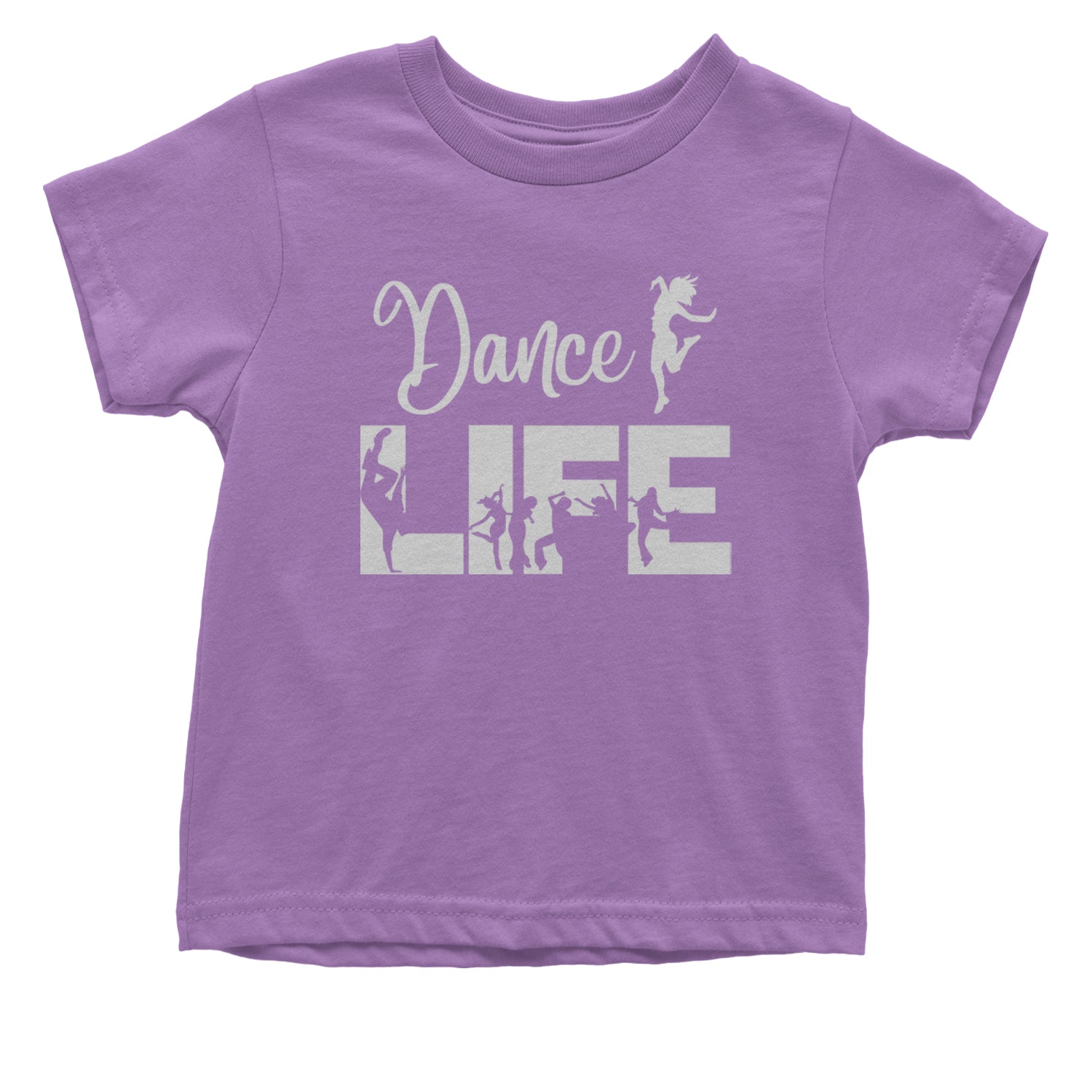 Dance Life Silhouette Dancers Infant One-Piece Romper Bodysuit and Toddler T-shirt Lavender