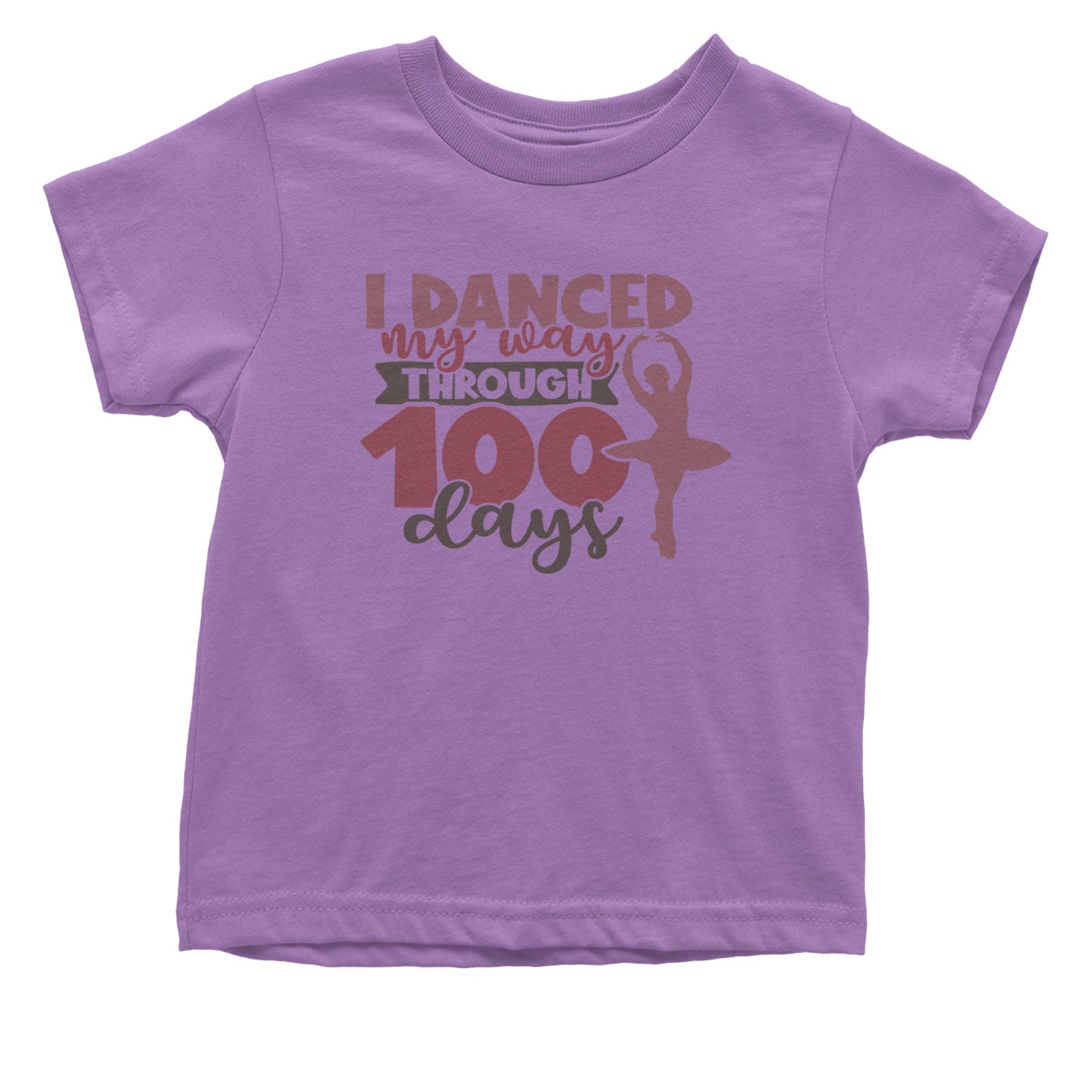 I Danced My Way Through 100 Days Of School Infant One-Piece Romper Bodysuit and Toddler T-shirt Lavender