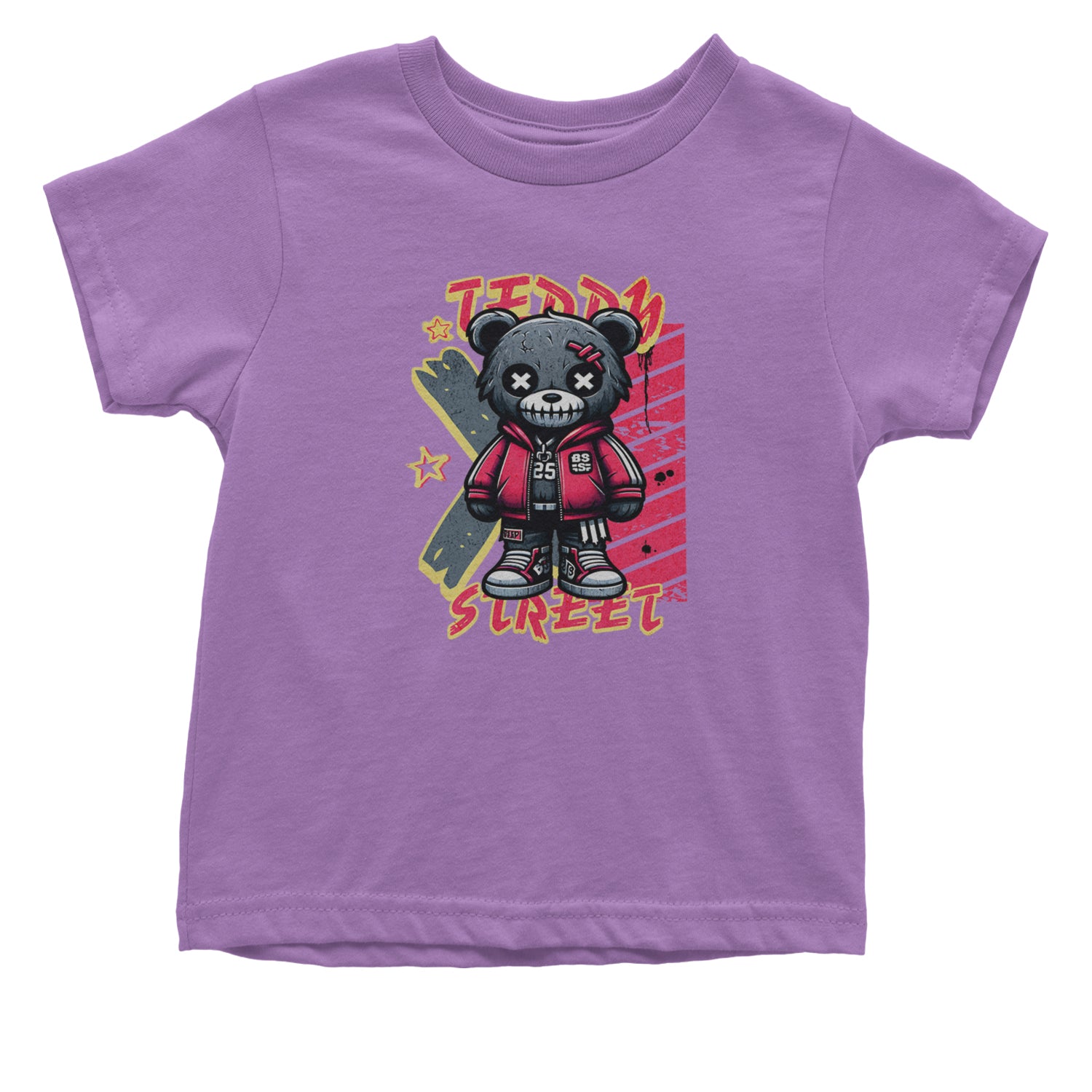 Teddy Attitude Urban Graffiti Bear Infant One-Piece Romper Bodysuit Or Toddler T-shirt Lavender