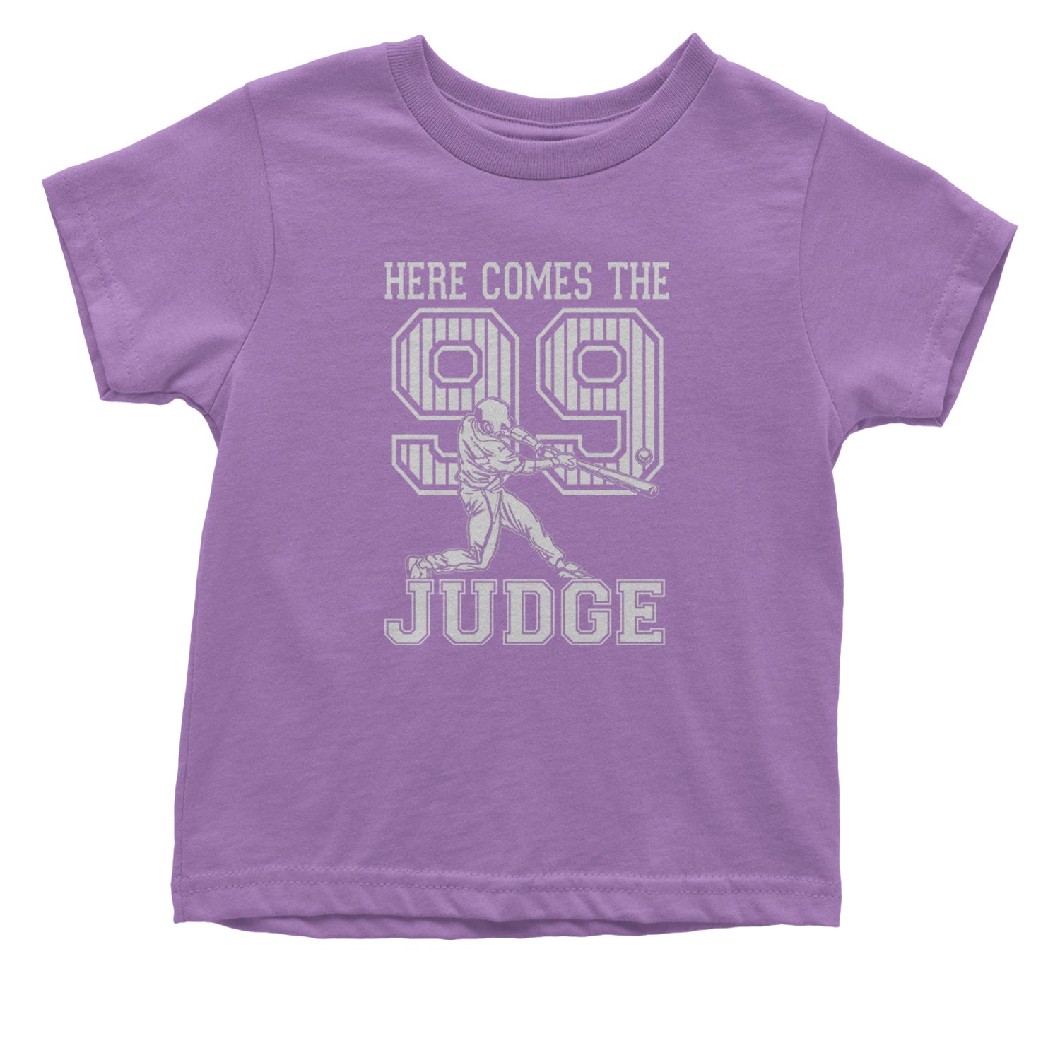 Here Comes The Judge 99 NY Baseball  Infant One-Piece Romper Bodysuit and Toddler T-shirt Lavender