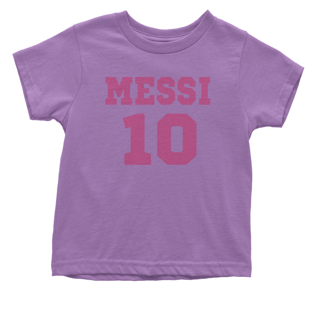 Messi World Soccer Futbol Messiami Infant One-Piece Romper Bodysuit and Toddler T-shirt Lavender