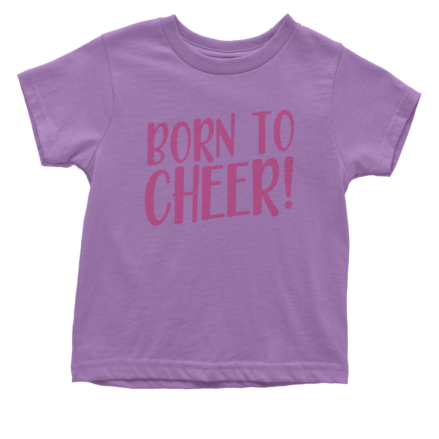 Born To Cheer Infant One-Piece Romper Bodysuit and Toddler T-shirt Lavender