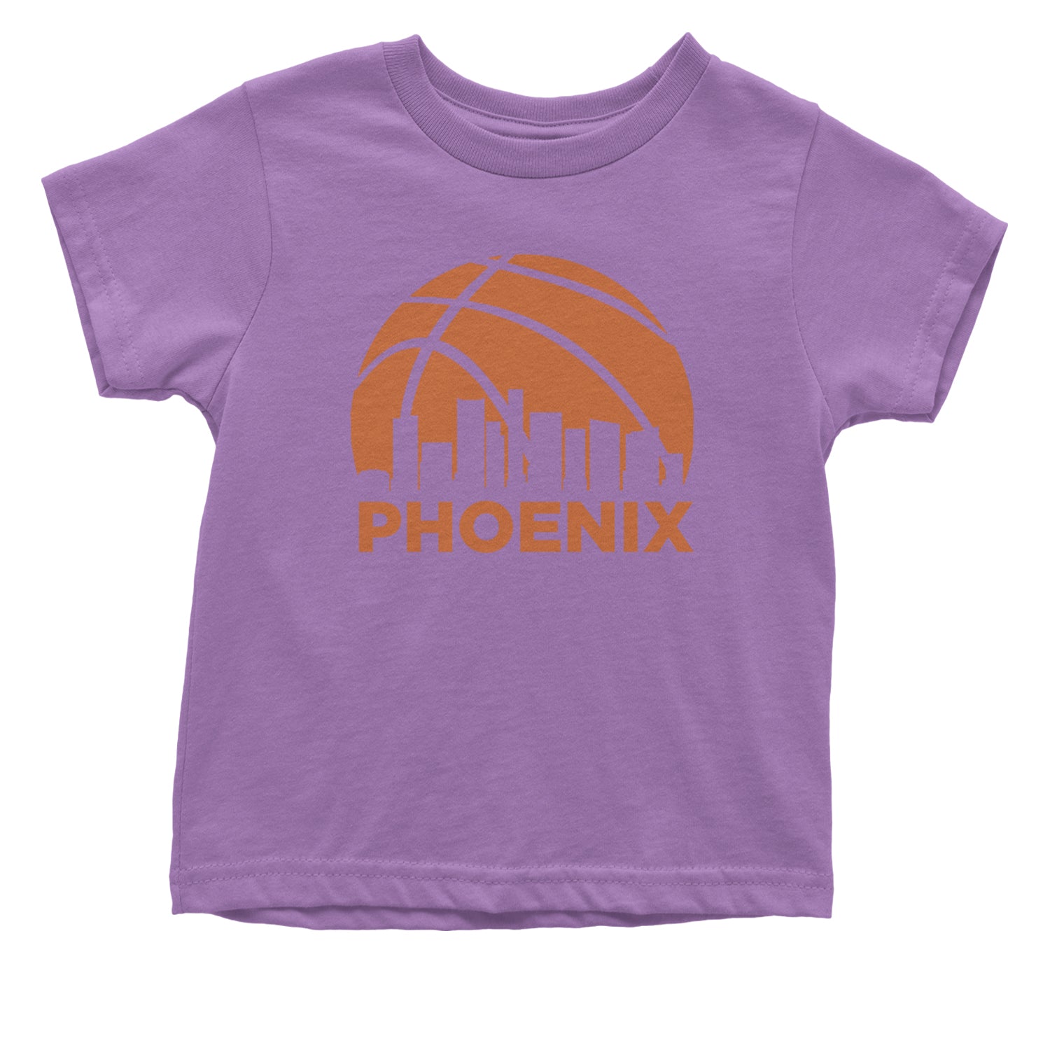 Phoenix Basketball Sunset City Skyline Infant One-Piece Romper Bodysuit and Toddler T-shirt Lavender