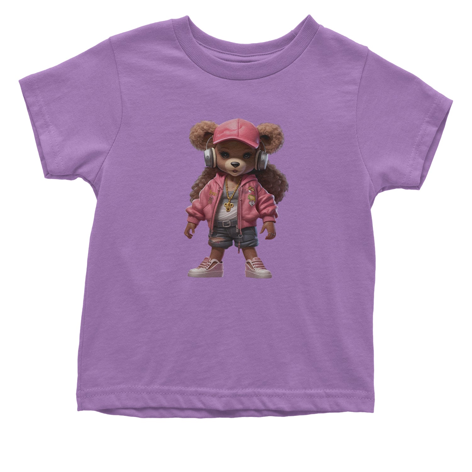 Pink Female Urban Graffiti Bear Infant One-Piece Romper Bodysuit Or Toddler T-shirt Lavender