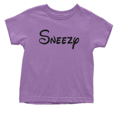 Sneezy - 7 Dwarfs Costume Infant One-Piece Romper Bodysuit and Toddler T-shirt Lavender