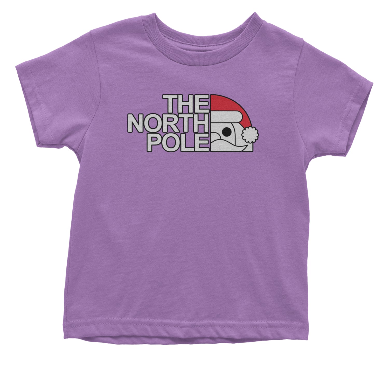 The North Pole Santa Face Infant One-Piece Romper Bodysuit and Toddler T-shirt Lavender