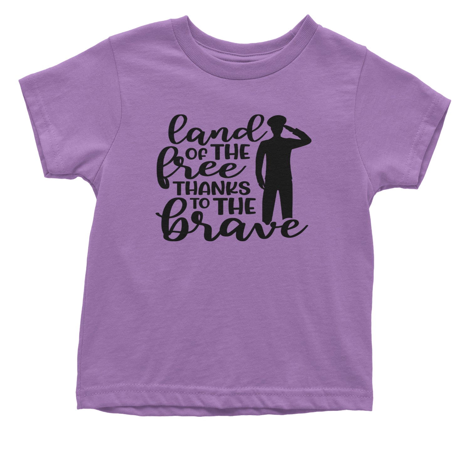 Land Of The Free Thanks To The Brave Veterans Infant One-Piece Romper Bodysuit and Toddler T-shirt Lavender