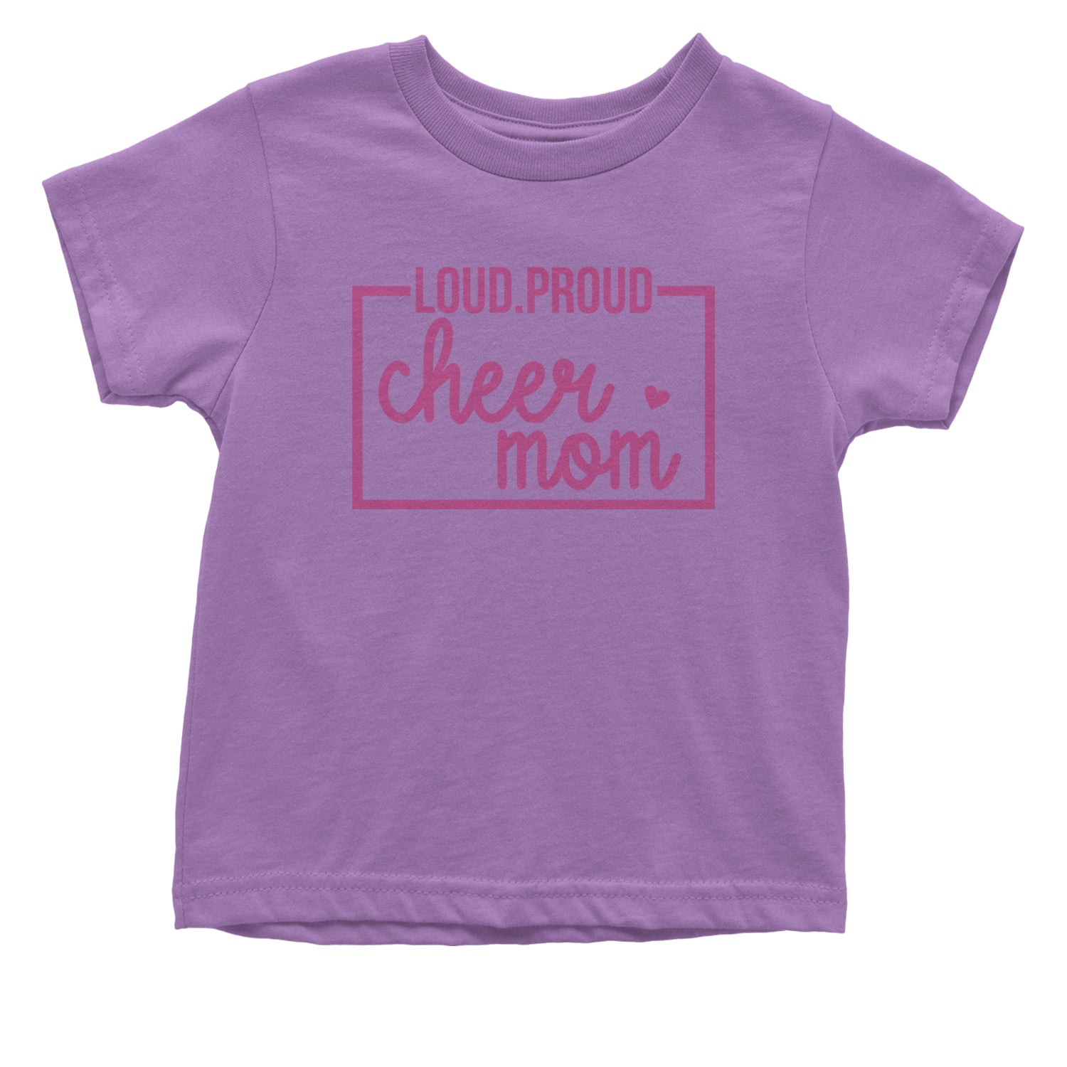 Loud Proud Cheerleader Mom Infant One-Piece Romper Bodysuit and Toddler T-shirt Lavender