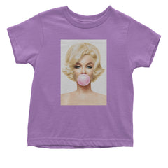 Ms. Monroe Pink Bubble Gum American Icon Infant One-Piece Romper Bodysuit and Toddler T-shirt Lavender