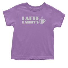 Latte Larry's Enthusiastic Coffee Infant One-Piece Romper Bodysuit and Toddler T-shirt Lavender