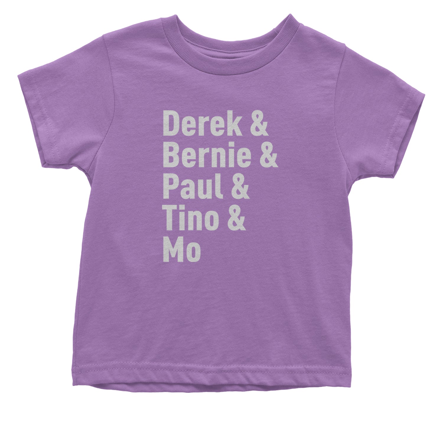 Derek & Bernie & Paul & Tino & Mo Infant One-Piece Romper Bodysuit and Toddler T-shirt Lavender